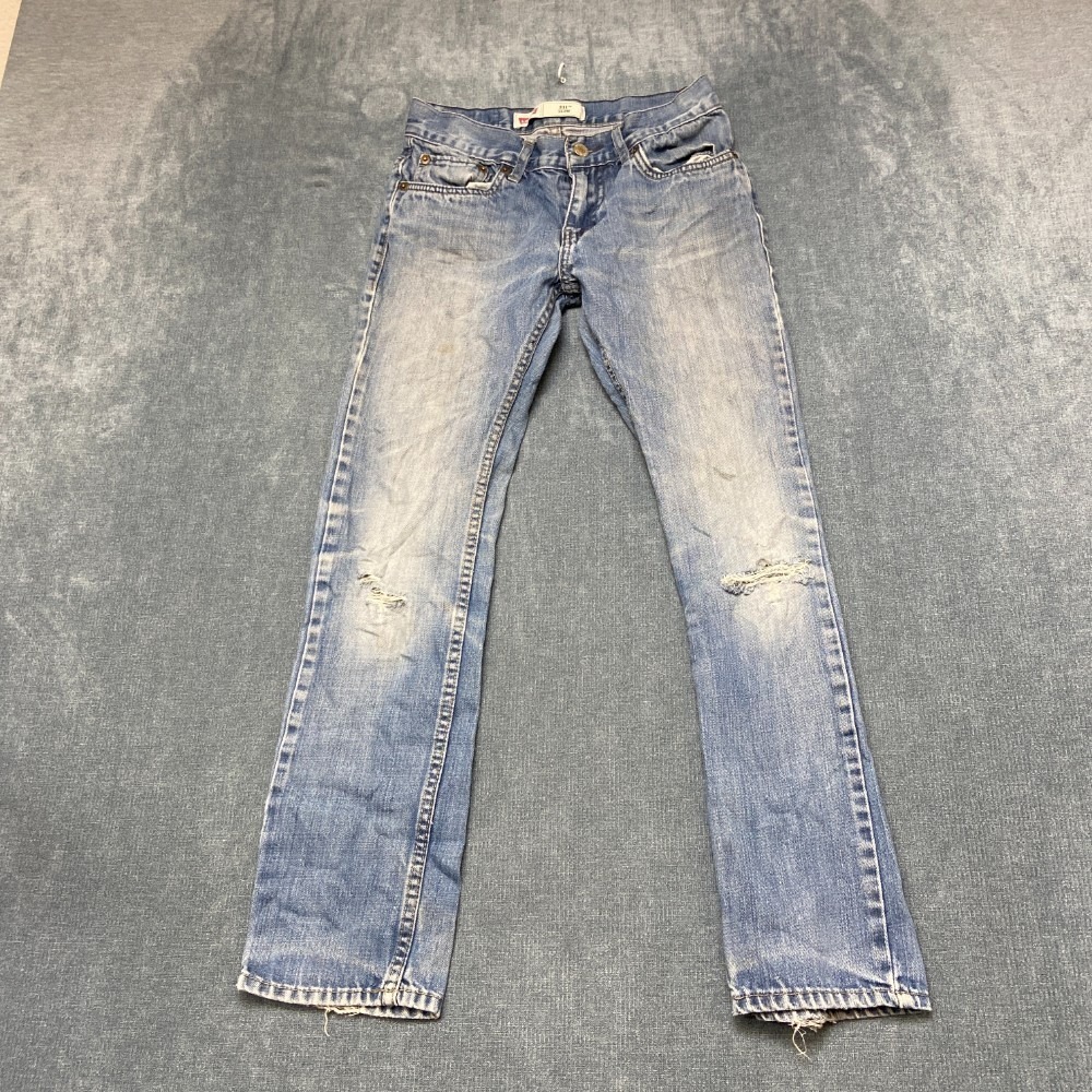 Vintage Levi's 511 Slim Fit Jeans Boys 12 Blue Denim Medium Wash Distressed